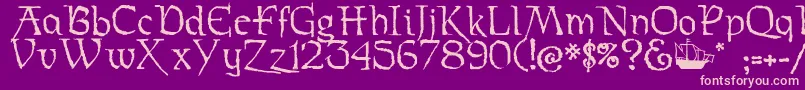 Stoertebeker Font – Pink Fonts on Purple Background