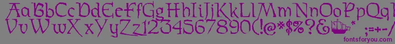 Stoertebeker Font – Purple Fonts on Gray Background