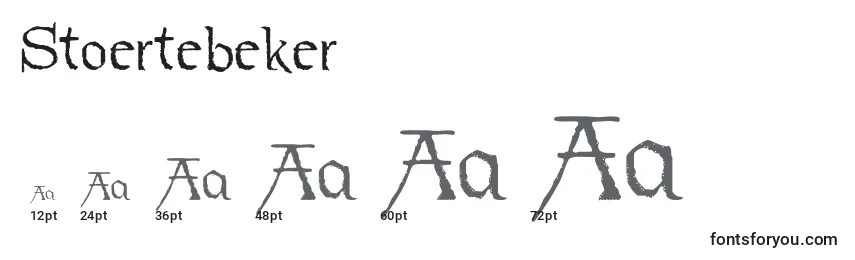 Размеры шрифта Stoertebeker