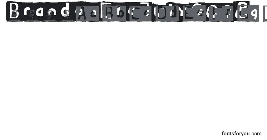 Czcionka BrandonErcJuly2008 – alfabet, cyfry, specjalne znaki