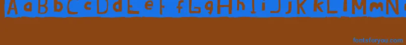 BrandonErcJuly2008 Font – Blue Fonts on Brown Background