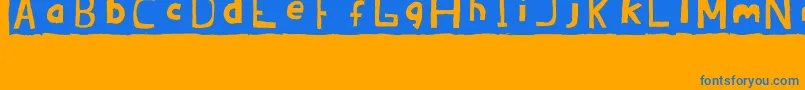 BrandonErcJuly2008 Font – Blue Fonts on Orange Background