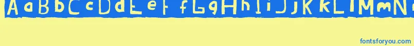 BrandonErcJuly2008 Font – Blue Fonts on Yellow Background