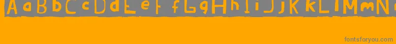 BrandonErcJuly2008 Font – Gray Fonts on Orange Background