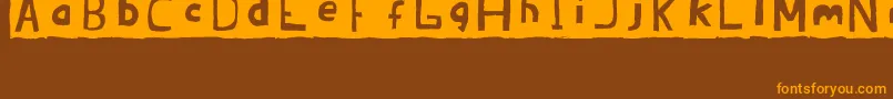 Fonte BrandonErcJuly2008 – fontes laranjas em um fundo marrom