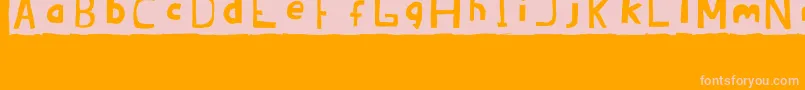 フォントBrandonErcJuly2008 – オレンジの背景にピンクのフォント