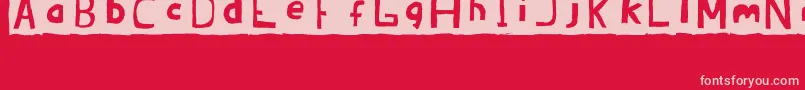 Czcionka BrandonErcJuly2008 – różowe czcionki na czerwonym tle