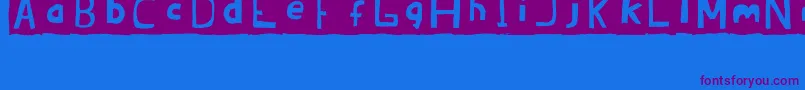 BrandonErcJuly2008 Font – Purple Fonts on Blue Background
