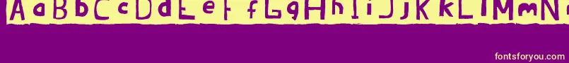 BrandonErcJuly2008 Font – Yellow Fonts on Purple Background