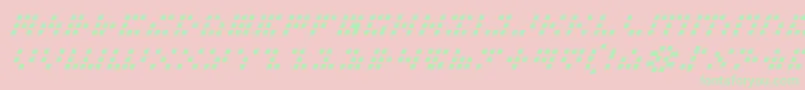 Iconi Font – Green Fonts on Pink Background