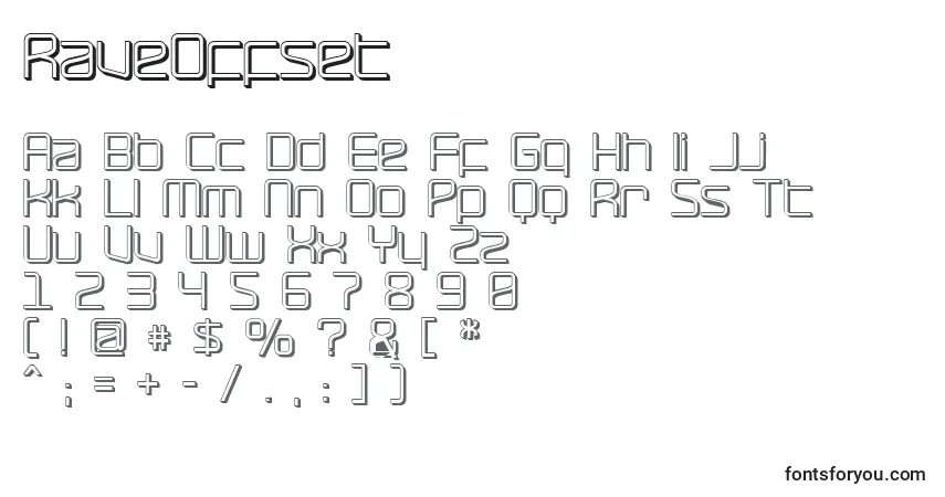 Шрифт RaveOffset – алфавит, цифры, специальные символы