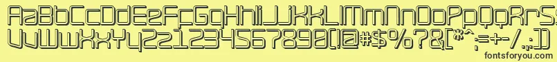 RaveOffset Font – Black Fonts on Yellow Background