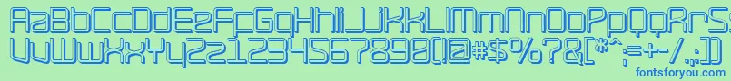 RaveOffset Font – Blue Fonts on Green Background