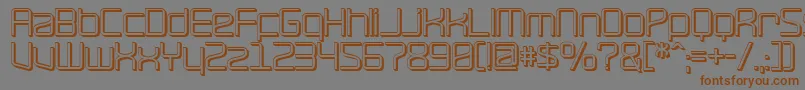 RaveOffset Font – Brown Fonts on Gray Background