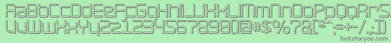 RaveOffset Font – Gray Fonts on Green Background