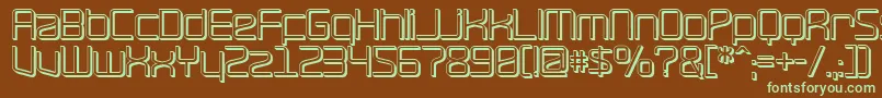 RaveOffset Font – Green Fonts on Brown Background