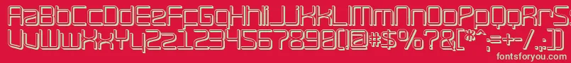 RaveOffset Font – Green Fonts on Red Background