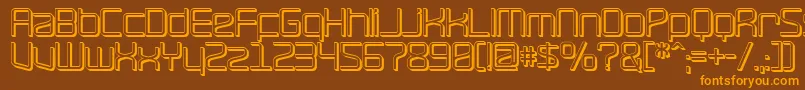 RaveOffset Font – Orange Fonts on Brown Background