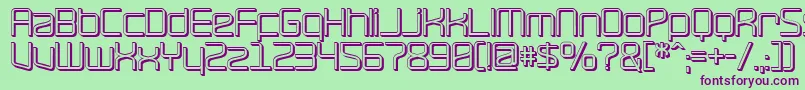 RaveOffset Font – Purple Fonts on Green Background
