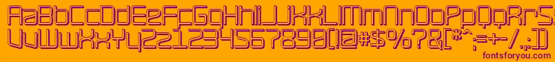 RaveOffset Font – Purple Fonts on Orange Background