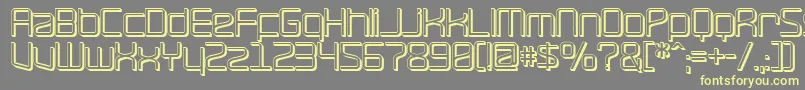 RaveOffset Font – Yellow Fonts on Gray Background