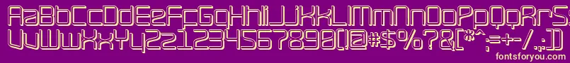 RaveOffset Font – Yellow Fonts on Purple Background