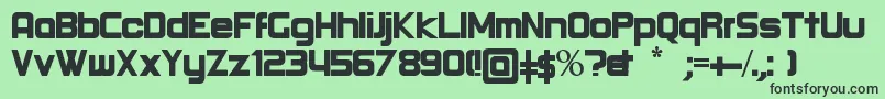 フォントRoundBold – 緑の背景に黒い文字