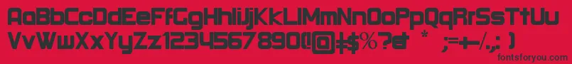 RoundBold Font – Black Fonts on Red Background