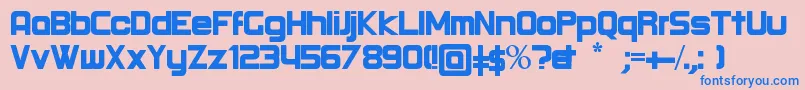 RoundBold Font – Blue Fonts on Pink Background