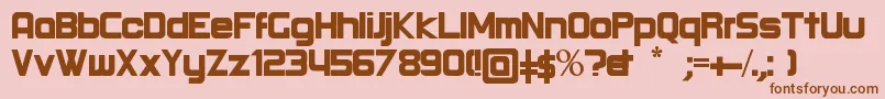 RoundBold Font – Brown Fonts on Pink Background