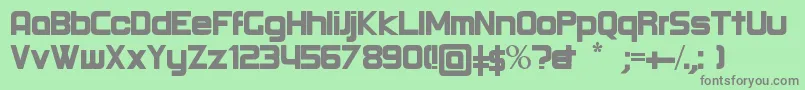 フォントRoundBold – 緑の背景に灰色の文字