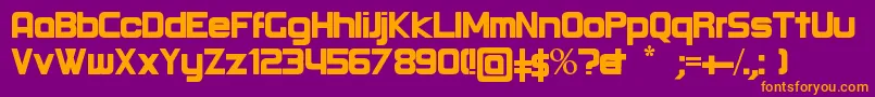 RoundBold Font – Orange Fonts on Purple Background