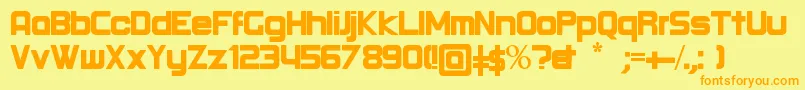 RoundBold Font – Orange Fonts on Yellow Background