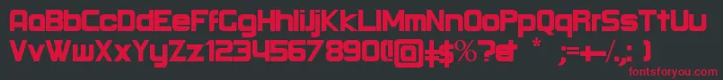 RoundBold Font – Red Fonts on Black Background