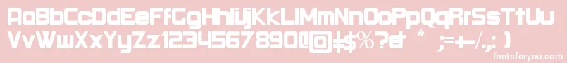 RoundBold Font – White Fonts on Pink Background