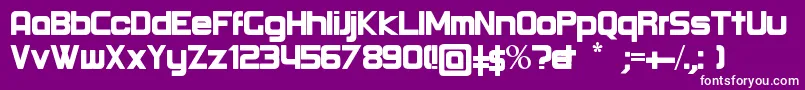 RoundBold Font – White Fonts on Purple Background