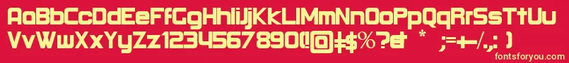RoundBold Font – Yellow Fonts on Red Background