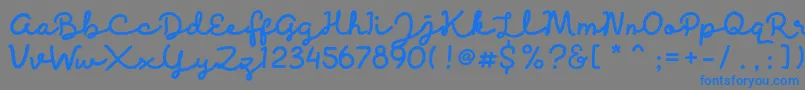 Discobaby Font – Blue Fonts on Gray Background