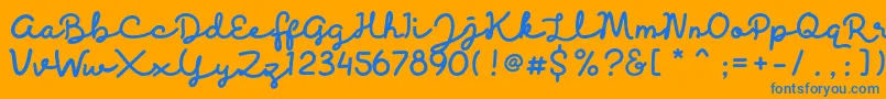 More about Discobaby Font Discobaby Font – Blue Fonts on Orange Background