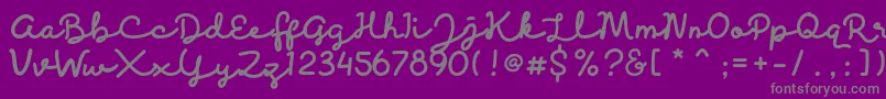 Discobaby Font – Gray Fonts on Purple Background