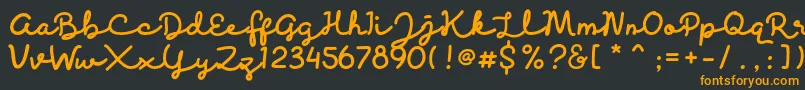 Discobaby Font – Orange Fonts on Black Background