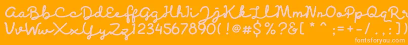 Discobaby Font – Pink Fonts on Orange Background