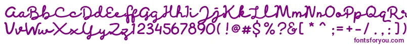 Discobaby Font – Purple Fonts on White Background