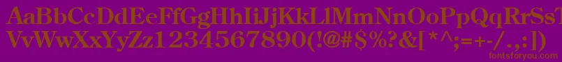 AgcenturionBold Font – Brown Fonts on Purple Background