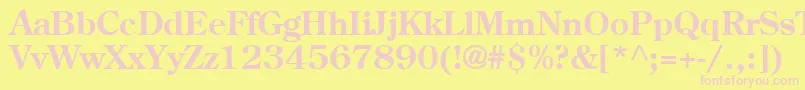 AgcenturionBold Font – Pink Fonts on Yellow Background