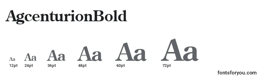 AgcenturionBold Font Sizes