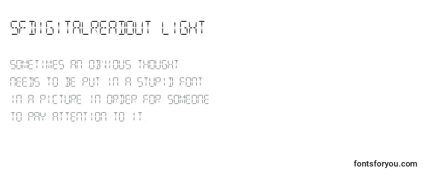 Шрифт Sfdigitalreadout Light