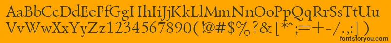 Ukrainiangoudyold Font – Black Fonts on Orange Background