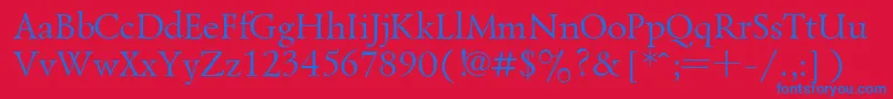 Ukrainiangoudyold Font – Blue Fonts on Red Background