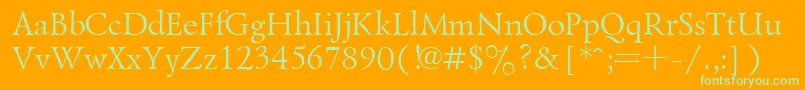 Ukrainiangoudyold Font – Green Fonts on Orange Background